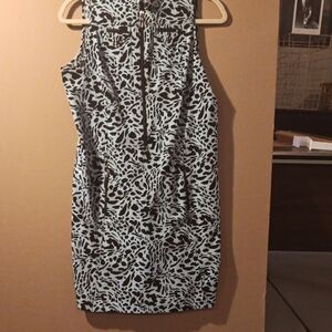 Jamie Sadock Black and Teal Abstract Mini Golf Dress